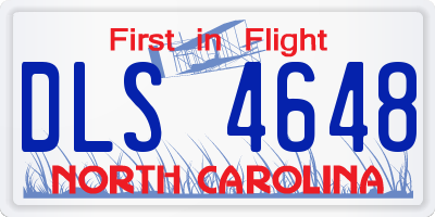 NC license plate DLS4648