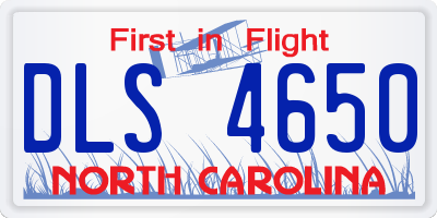 NC license plate DLS4650