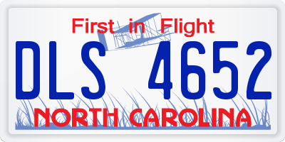 NC license plate DLS4652