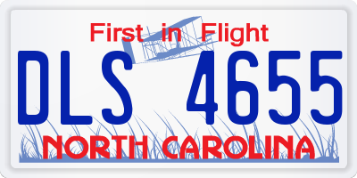NC license plate DLS4655