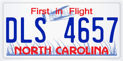NC license plate DLS4657