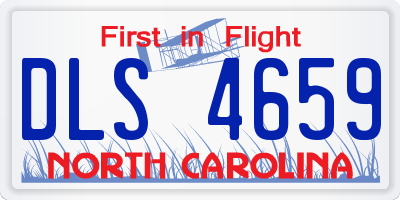 NC license plate DLS4659