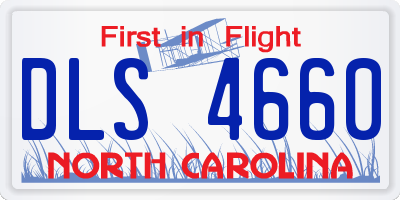 NC license plate DLS4660