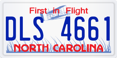 NC license plate DLS4661