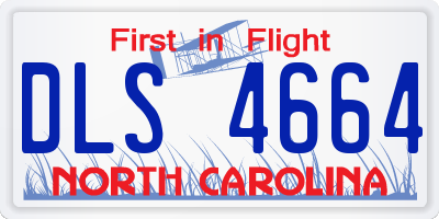 NC license plate DLS4664