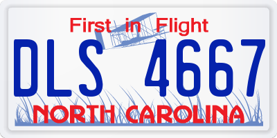 NC license plate DLS4667
