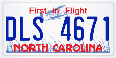 NC license plate DLS4671