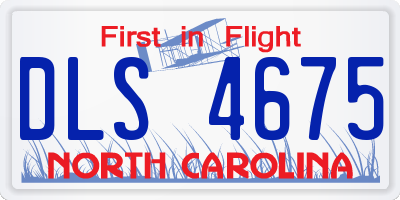 NC license plate DLS4675