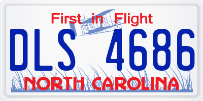 NC license plate DLS4686