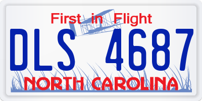 NC license plate DLS4687