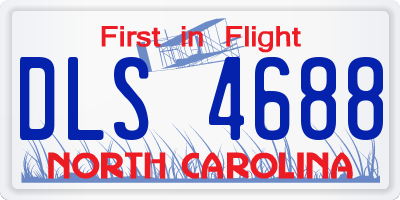 NC license plate DLS4688