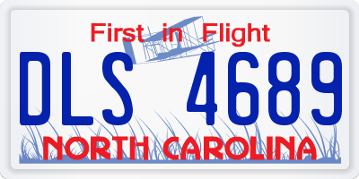 NC license plate DLS4689