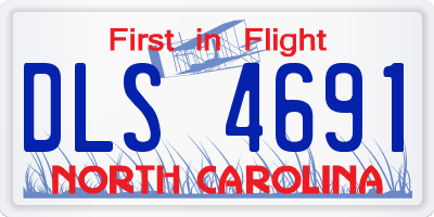 NC license plate DLS4691
