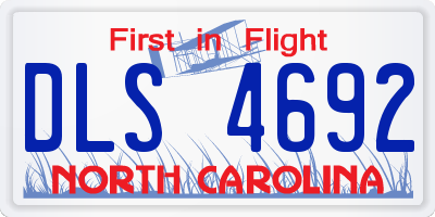 NC license plate DLS4692