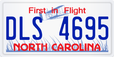 NC license plate DLS4695