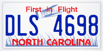 NC license plate DLS4698