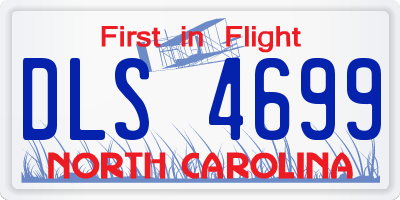 NC license plate DLS4699