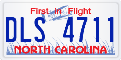 NC license plate DLS4711