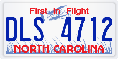 NC license plate DLS4712