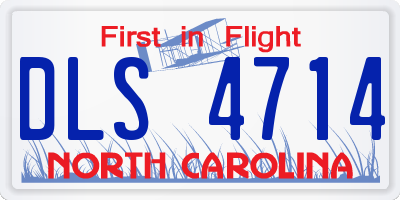 NC license plate DLS4714