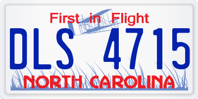 NC license plate DLS4715