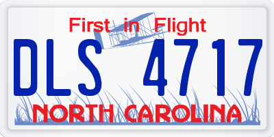 NC license plate DLS4717