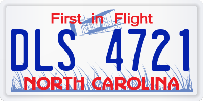 NC license plate DLS4721