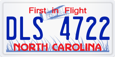 NC license plate DLS4722