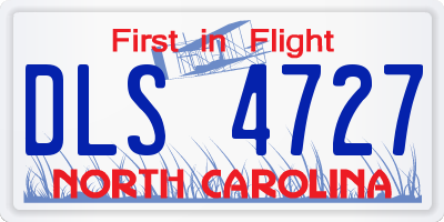 NC license plate DLS4727
