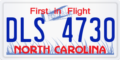 NC license plate DLS4730