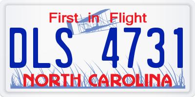 NC license plate DLS4731