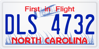 NC license plate DLS4732