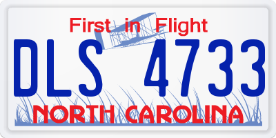 NC license plate DLS4733