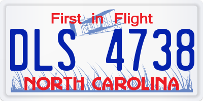 NC license plate DLS4738