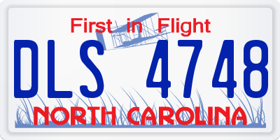 NC license plate DLS4748