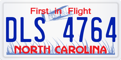 NC license plate DLS4764