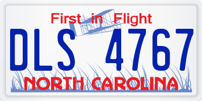 NC license plate DLS4767
