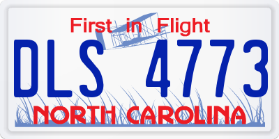 NC license plate DLS4773