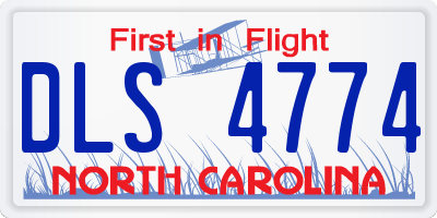 NC license plate DLS4774