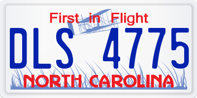 NC license plate DLS4775