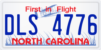 NC license plate DLS4776