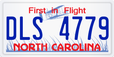 NC license plate DLS4779