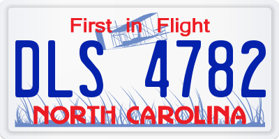 NC license plate DLS4782