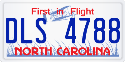 NC license plate DLS4788