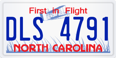 NC license plate DLS4791