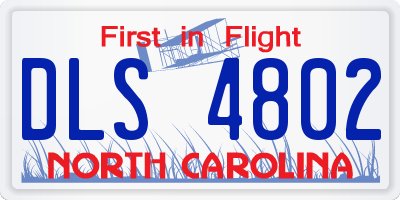 NC license plate DLS4802
