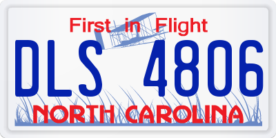NC license plate DLS4806
