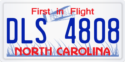 NC license plate DLS4808
