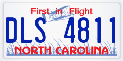 NC license plate DLS4811
