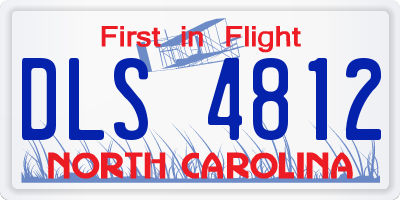 NC license plate DLS4812